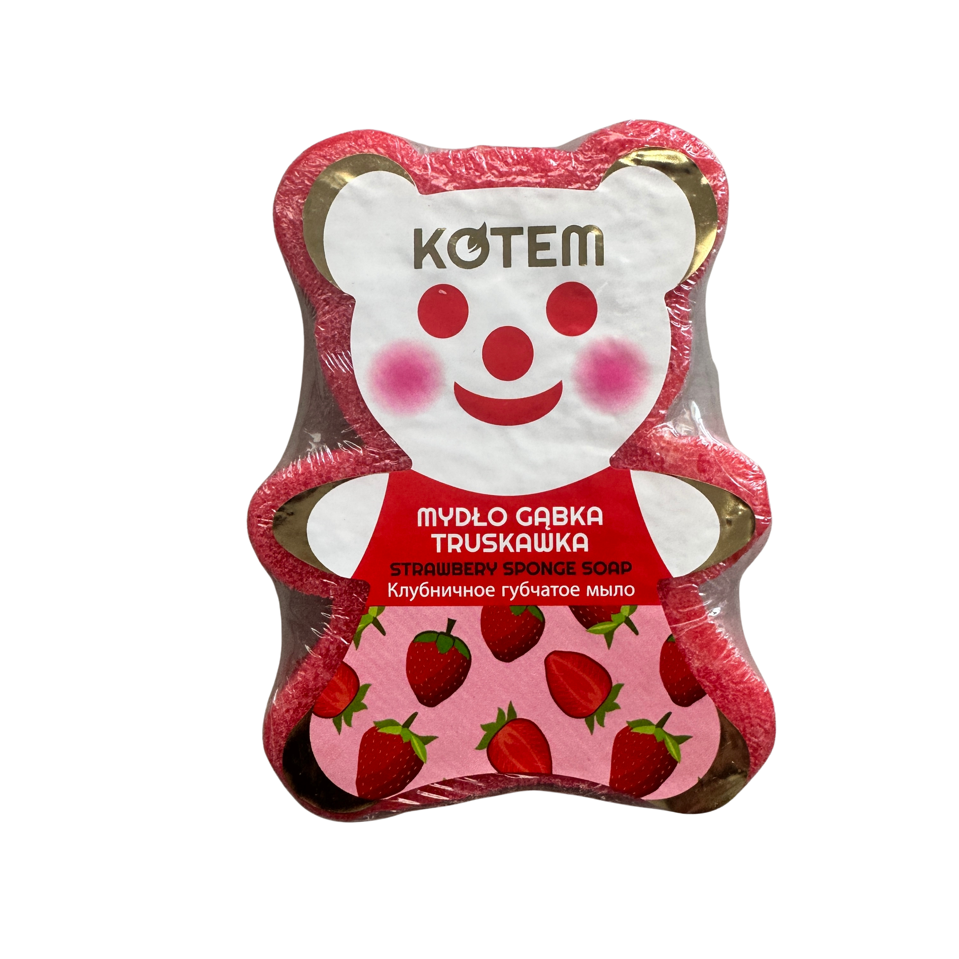 KOTEM Mydło Gąbka Miś Truskawka